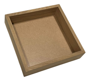 Rama din lemn Patrata Nature 27x27cm, perfectă pentru tablouri personalizate cu flori online sau plante nemuritoare decorative.