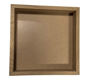 Rama Patrata Nature pentru tablou 27x27cm, ideală pentru compoziții florale cu eucalipt și amarantus, în stil rustic-modern.