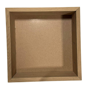 Rama Patrata Nature din lemn pentru tablou 27x27cm, ideala pentru flori criogenate, inchisa cu plexiglas transparent