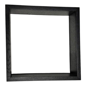 Cadru decorativ negru 27x27cm fara sticla, ideal pentru flori uscate si plante criogenate in aranjamente moderne.