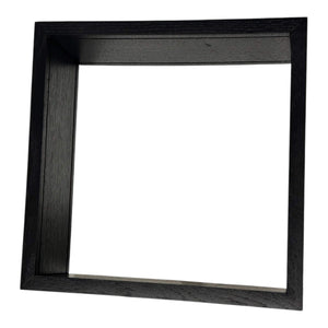Cadru patrat negru 27x27cm fara plexiglas, potrivit pentru proiecte DIY si aranjamente florale personalizate.