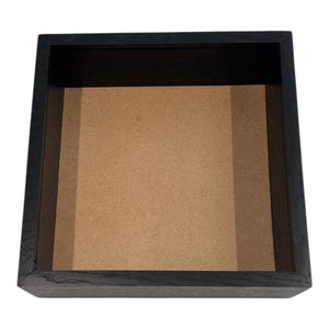 Rama decorativa patrata neagra 27x27cm fara capac, perfecta pentru tablouri cu flori nemuritoare sau plante criogenate