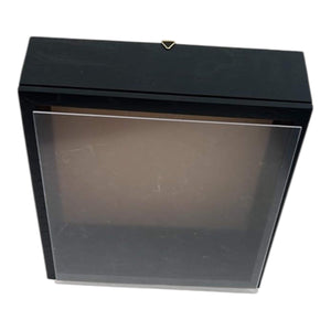 Rama Patrata Neagra 27x27cm cu sistem de prindere si capac Plexiglas, ideala pentru decor floral de perete