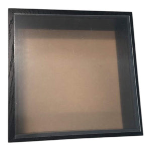 Rama patrata neagra 27x27cm cu capac Plexiglas, ideala pentru decoratiuni florale si tablouri personalizate