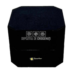 Trandafir Criogenat Rosu (Ø9-9,5cm) in Cutie Cadou (13x13x10,5cm) - DepozituldeCriogenati.ro