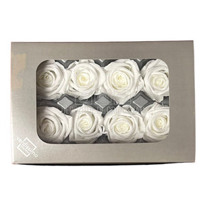 Trandafiri Criogenati MEDIU WHITE (Ø4,5-5cm, set 8buc)-Depozitul de Criogenati