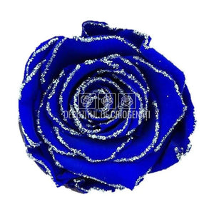Trandafiri Criogenati XL GLITTER SILVER BLU-03 (Ø6-6,5cm set 6 buc) - DepozituldeCriogenati.ro