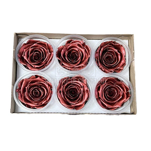 Trandafiri Criogenati XL PEARL DARK RED (Ø6-6,5cm, set 6 buc) - DepozituldeCriogenati.ro