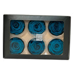 Trandafiri Criogenati Lulu L AUTHENTIC TURQUOISE (dia. 6-6,5cm, set 6 buc)