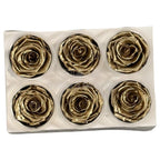 Trandafiri Criogenati Lulu L METALIC GOLD (dia. 6-6,5cm, set 6 buc)