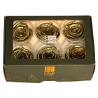 Trandafiri Criogenati Lulu L METALIC GOLD (dia. 6-6,5cm, set 6 buc)