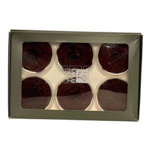 Trandafiri criogenati Lulu L ELEGANT RED WINE (dia. 6-6,5cm, set 6 buc)