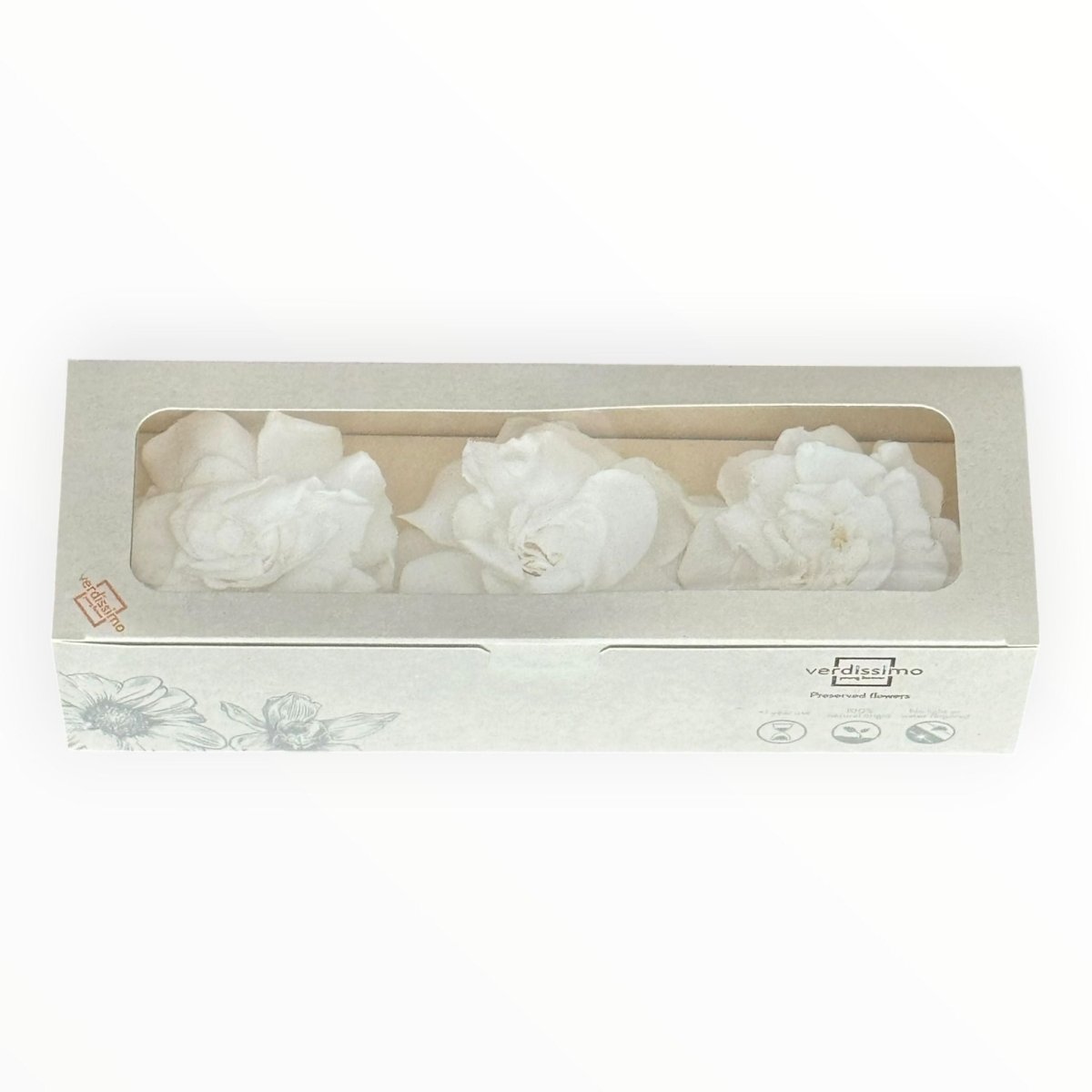 Floare Criogenata Alba GARDENIA WHITE (dia. 7 - 8cm) - Depozitul de Criogenati