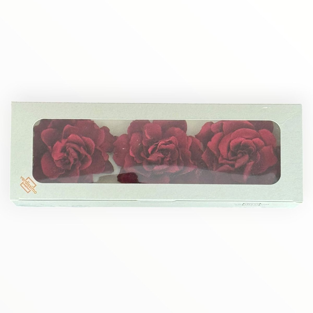 Floare criogenata visinie GARDENIA BURGUNDY (dia. 7 - 8cm) - Depozitul de Criogenati