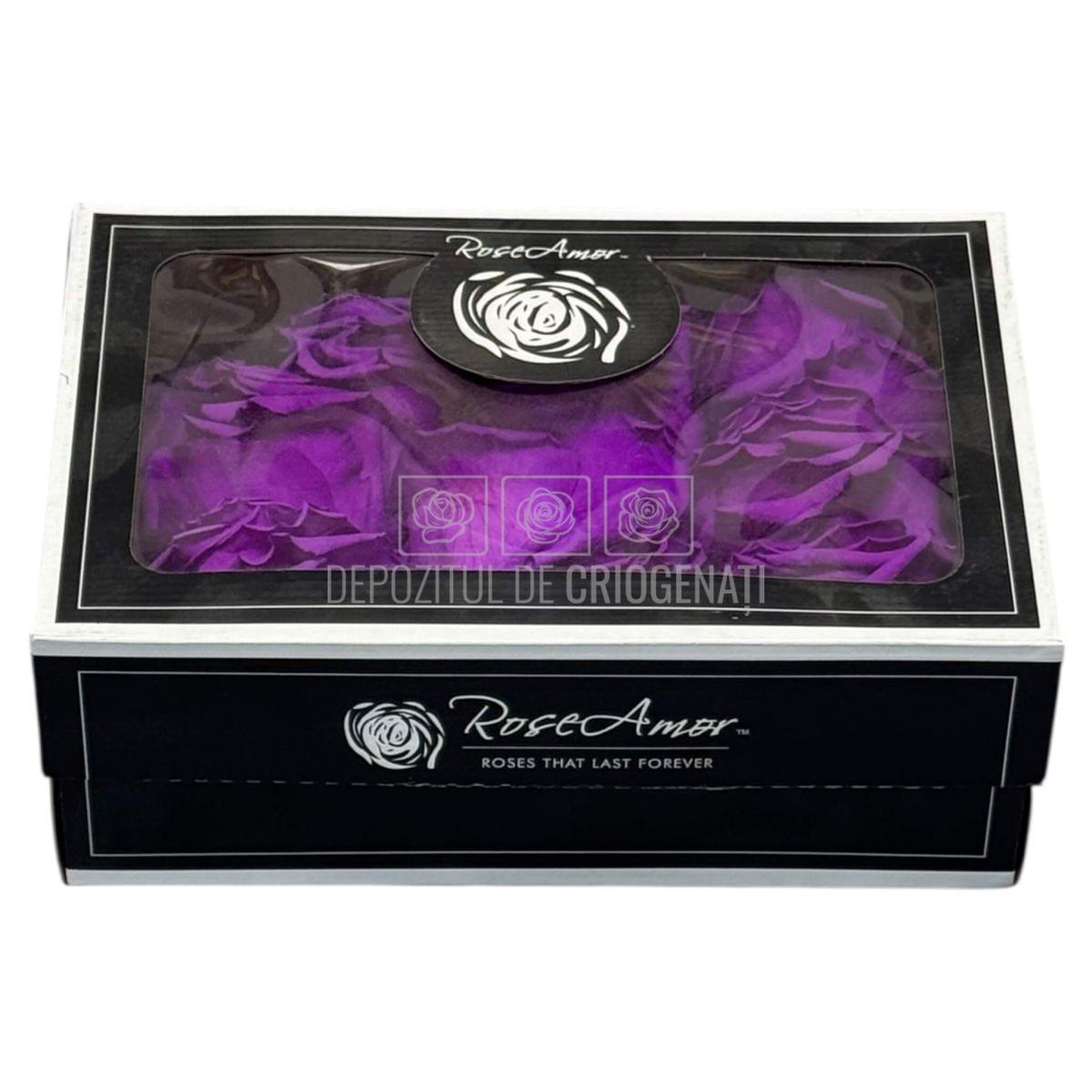 Petale purpurii de Trandafiri Criogenati RoseAmor PUR - 02 la Cutie 100 gr - Depozitul de Criogenati