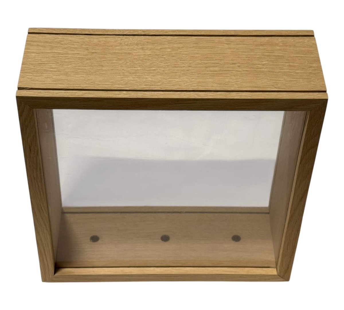 Rama Patrata Nature 27x27cm cu inchidere laterala si dublu Plexiglas, perfecta pentru aranjamente florale si plante criogenate.