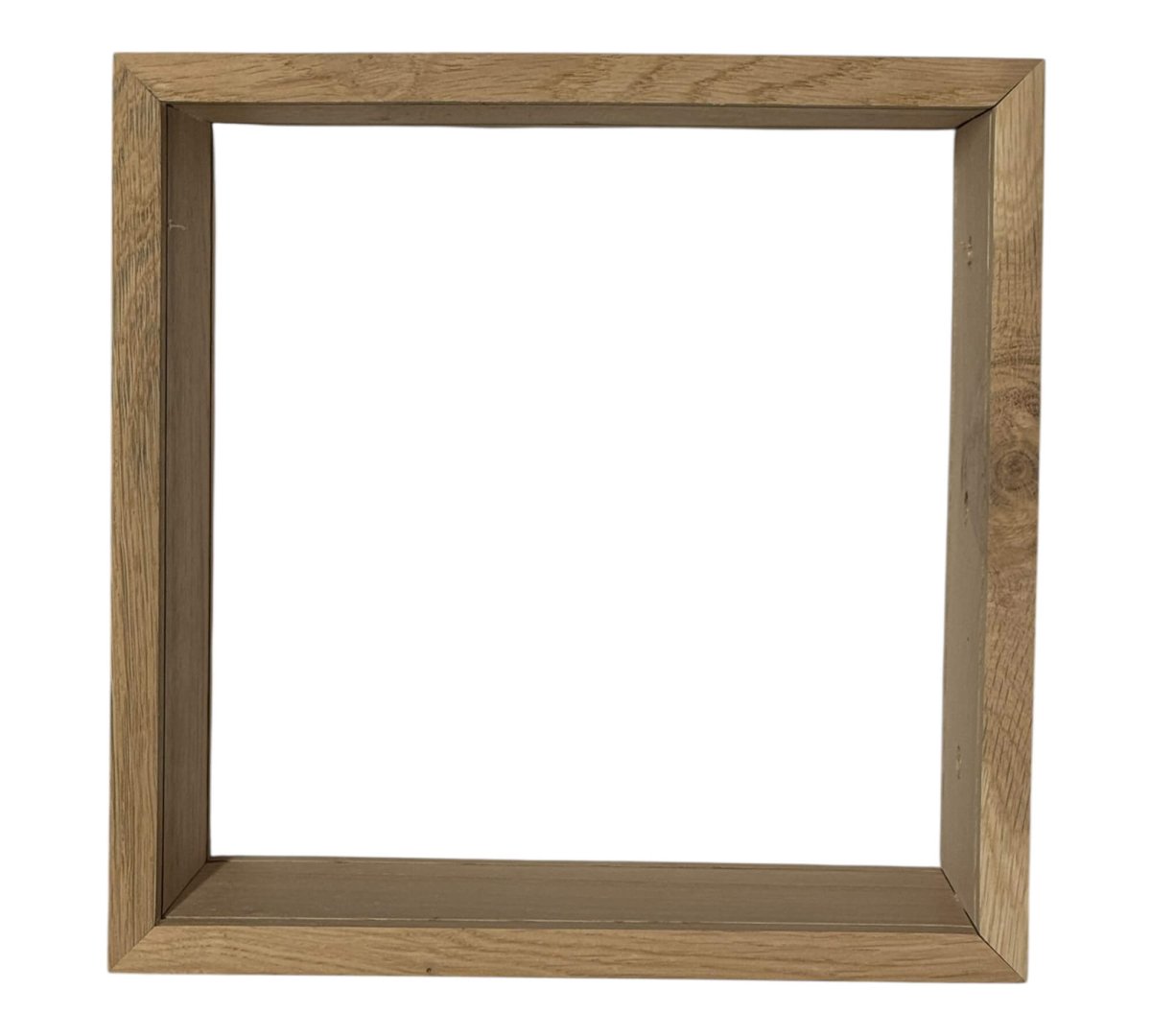 Rama Patrata Nature pentru Aranjament 27x27cm din lemn natur, ideala pentru tablouri florale sau plante criogenate, fara plexiglas montat.