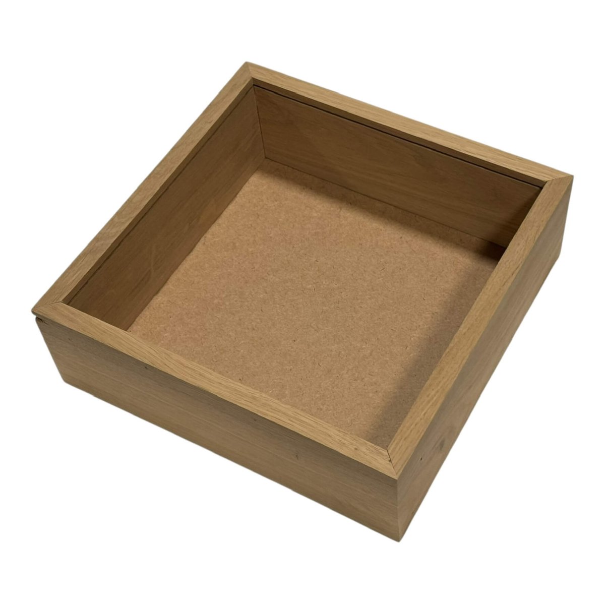 Rama patrata Nature din lemn natur 27x27cm, ideala pentru tablouri cu flori nemuritoare si plante uscate