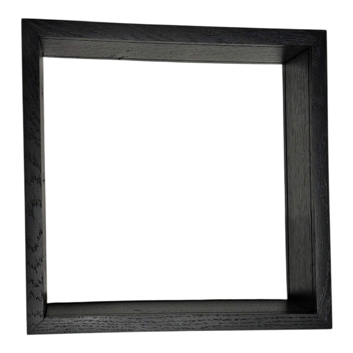 Cadru decorativ negru 27x27cm fara sticla, ideal pentru flori uscate si plante criogenate in aranjamente moderne.