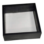 Rama decorativa neagra 27x27cm cu dublu Plexiglas, ideala pentru flori nemuritoare si plante criogenate.