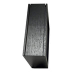 Vedere laterala rama patrata neagra 27x27cm cu inchidere solida, ideala pentru decoratiuni florale de perete.