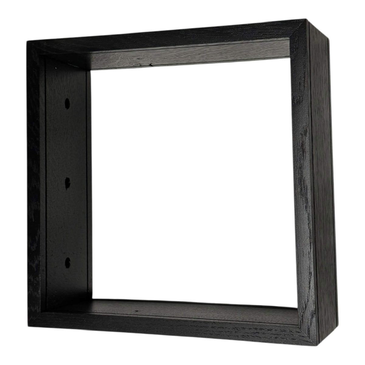 Interior rama patrata neagra 27x27cm cu adancime generoasa, perfecta pentru aranjamente florale tridimensionale.