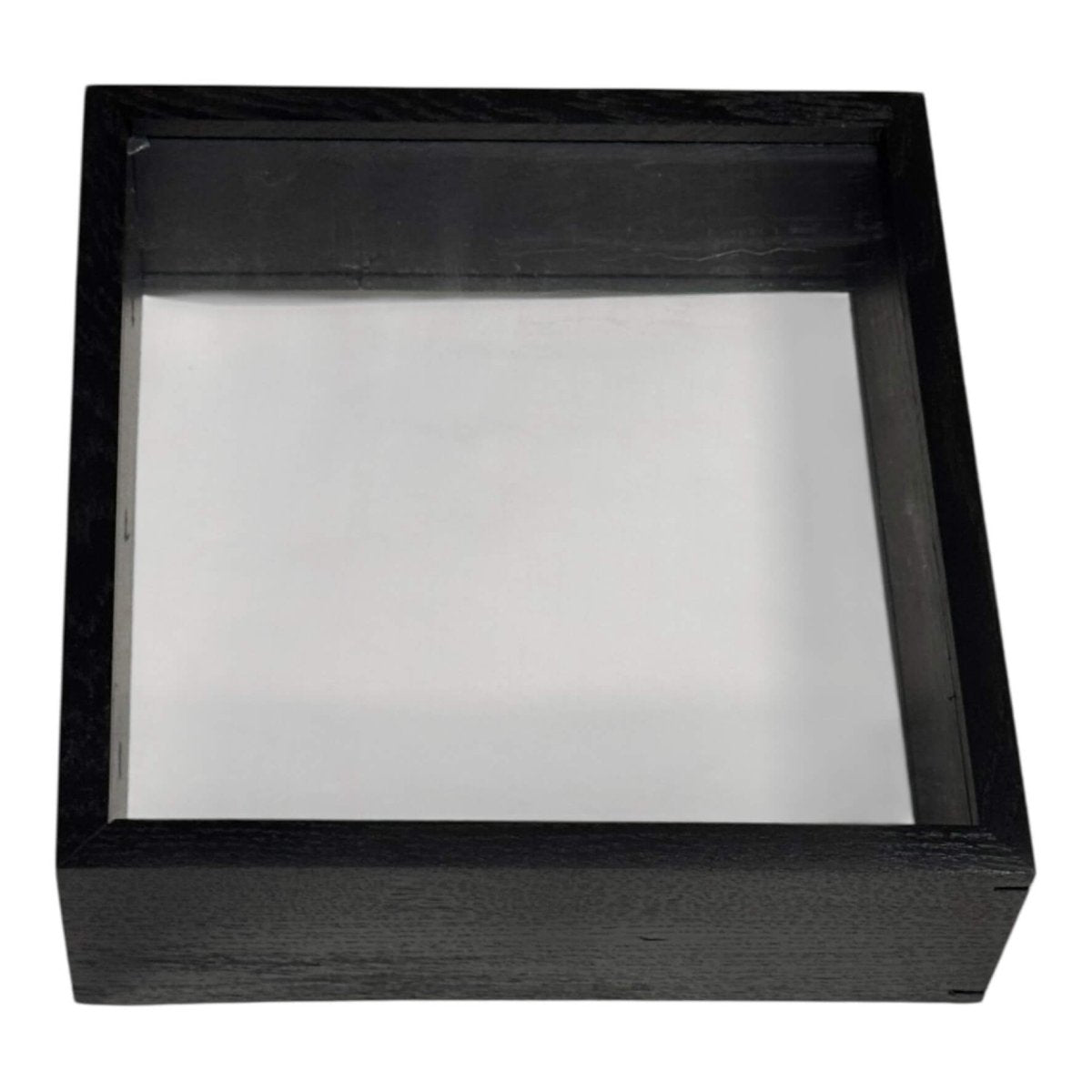 Rama Patrata Neagra pentru Aranjament 27x27cm cu dublu Plexiglas, ideala pentru flori criogenate si decoratiuni elegante.