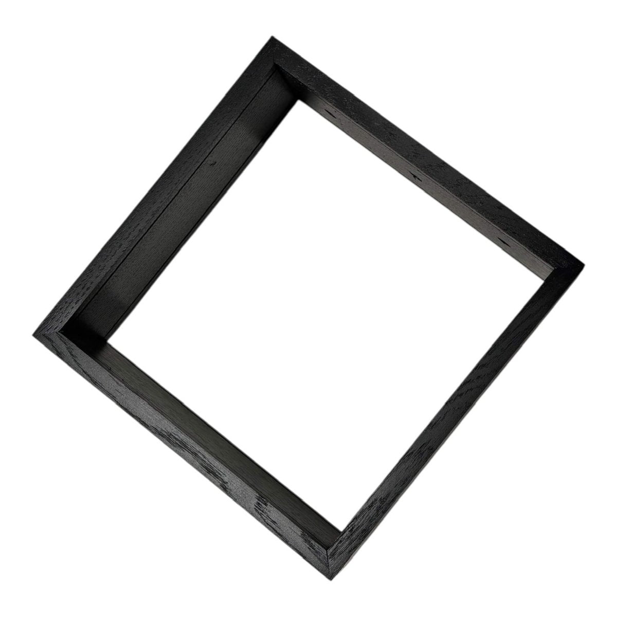 Cadru negru patrat 27x27cm fara sticla, ideal pentru aranjamente florale personalizate si decor interior modern.