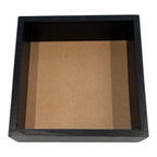 Rama decorativa patrata neagra 27x27cm fara capac, perfecta pentru tablouri cu flori nemuritoare sau plante criogenate