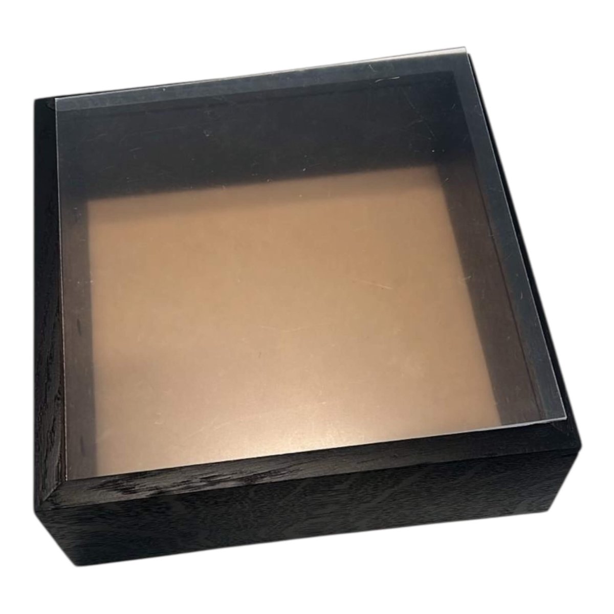 Rama Patrata Neagra pentru Tablou 27x27cm cu Plexiglas, ideala pentru flori criogenate sau decoratiuni de perete