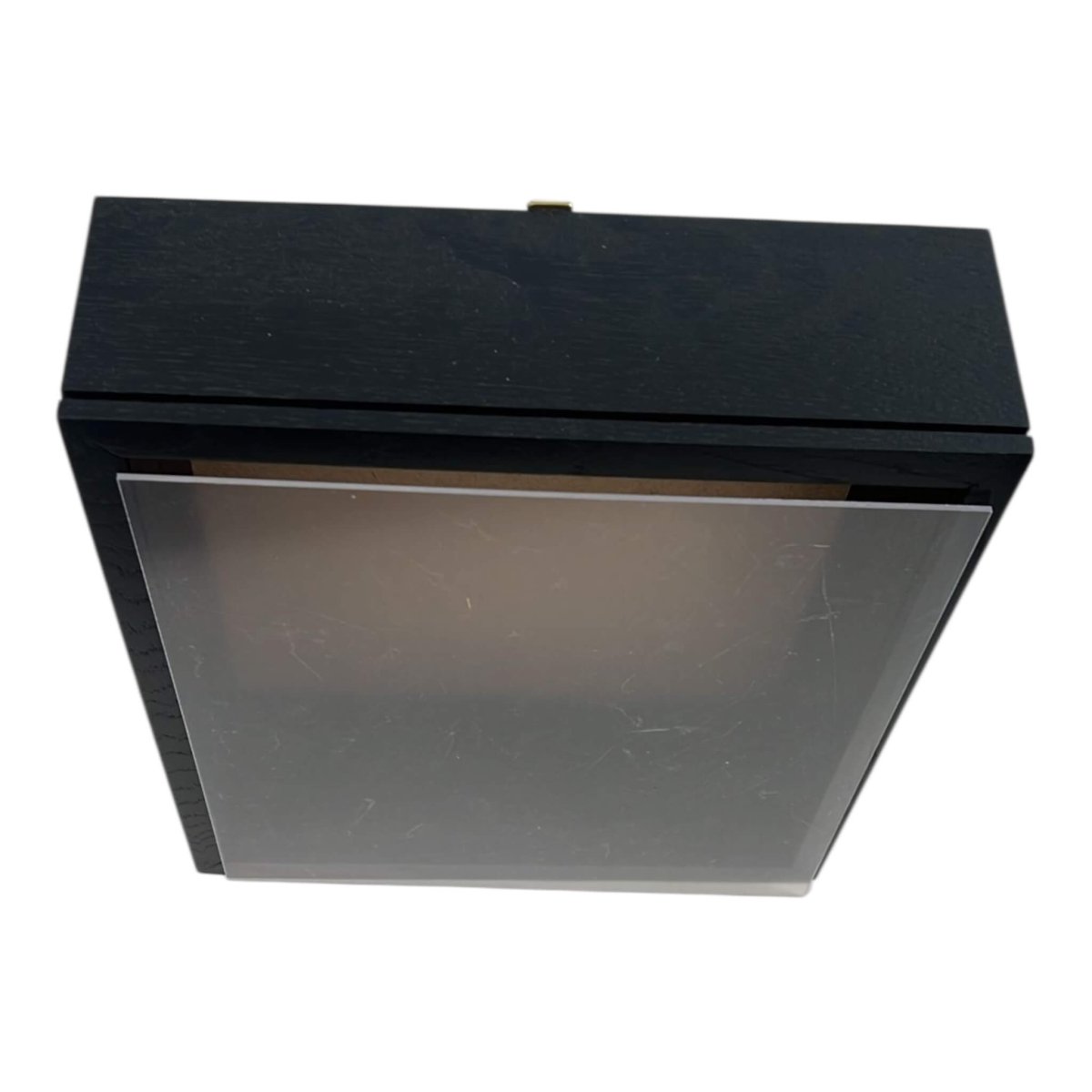 Rama decorativa neagra 27x27cm cu capac transparent, perfecta pentru flori nemuritoare si plante criogenate