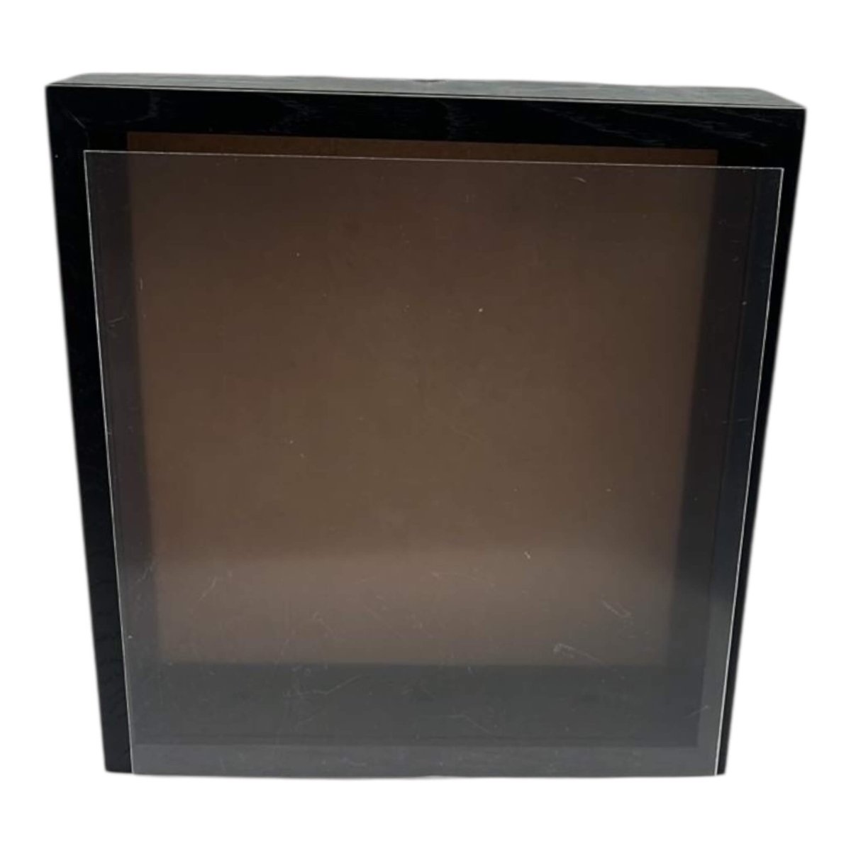 Rama decorativa neagra 27x27cm cu Plexiglas, perfecta pentru tablouri cu flori nemuritoare si plante criogenate