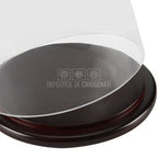 Cupola sticla 10x15cm (blat lemn negru)