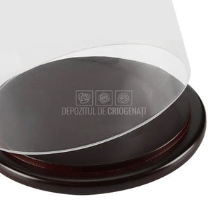 Cupola sticla 10x15cm (blat lemn negru) - DepozituldeCriogenati.ro