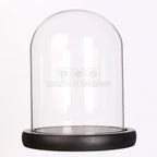 Cupola sticla 10x15cm (blat lemn negru)