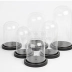 Cupola sticla 10x20cm (blat lemn negru)