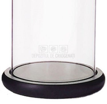 Cupola sticla 10x20cm (blat lemn negru)