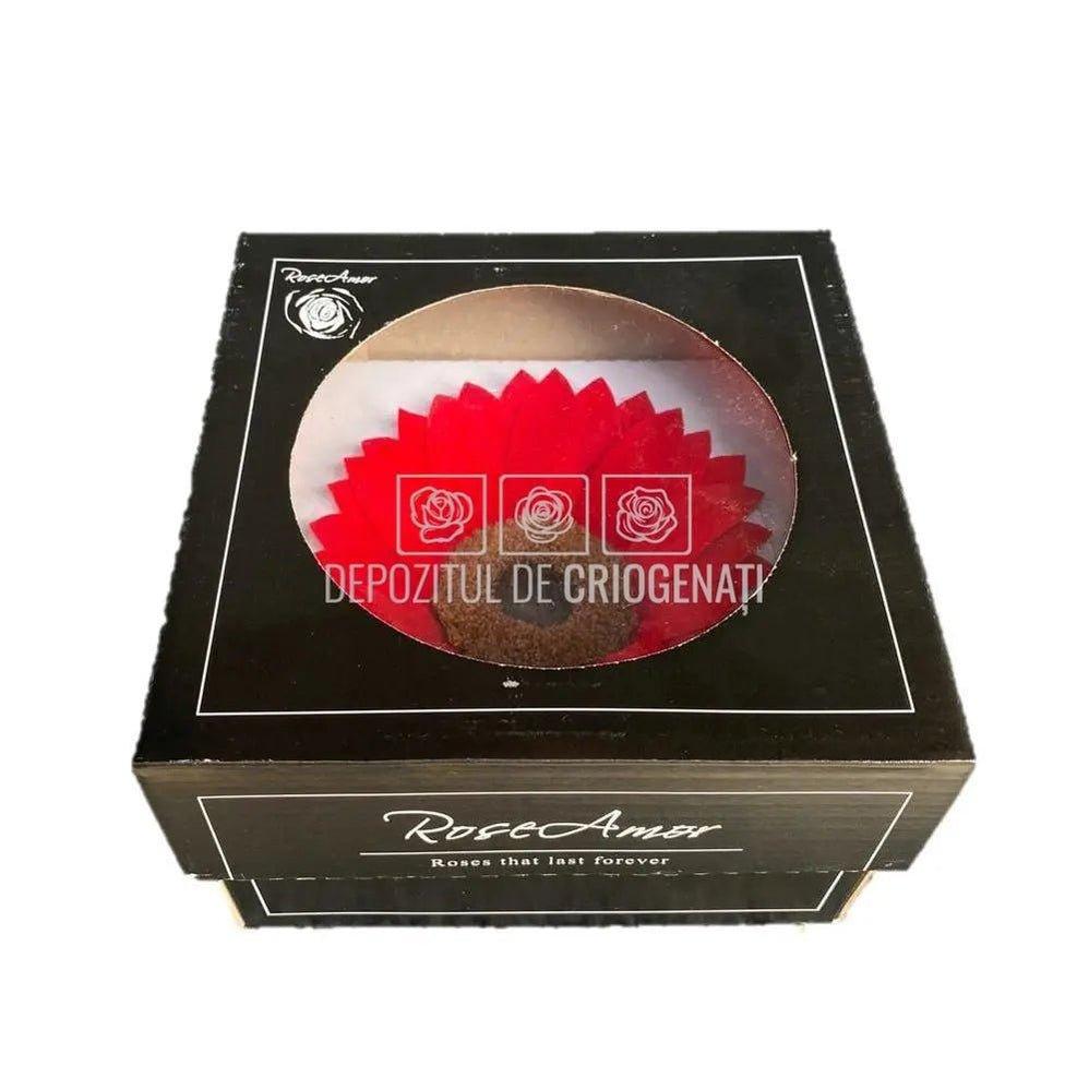 Floarea Soarelui Criogenata SUNFLOWER RED-02 Ø10,5cm, 1 buc/cutie - DepozituldeCriogenati.ro