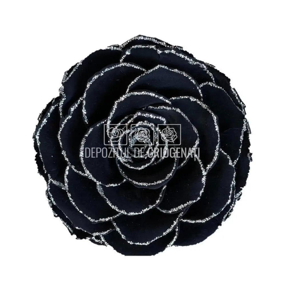 Trandafir Criogenat BONITA GLITTER SILVER BLA-01 (Ø9,5cm, 1 buc) - DepozituldeCriogenati.ro