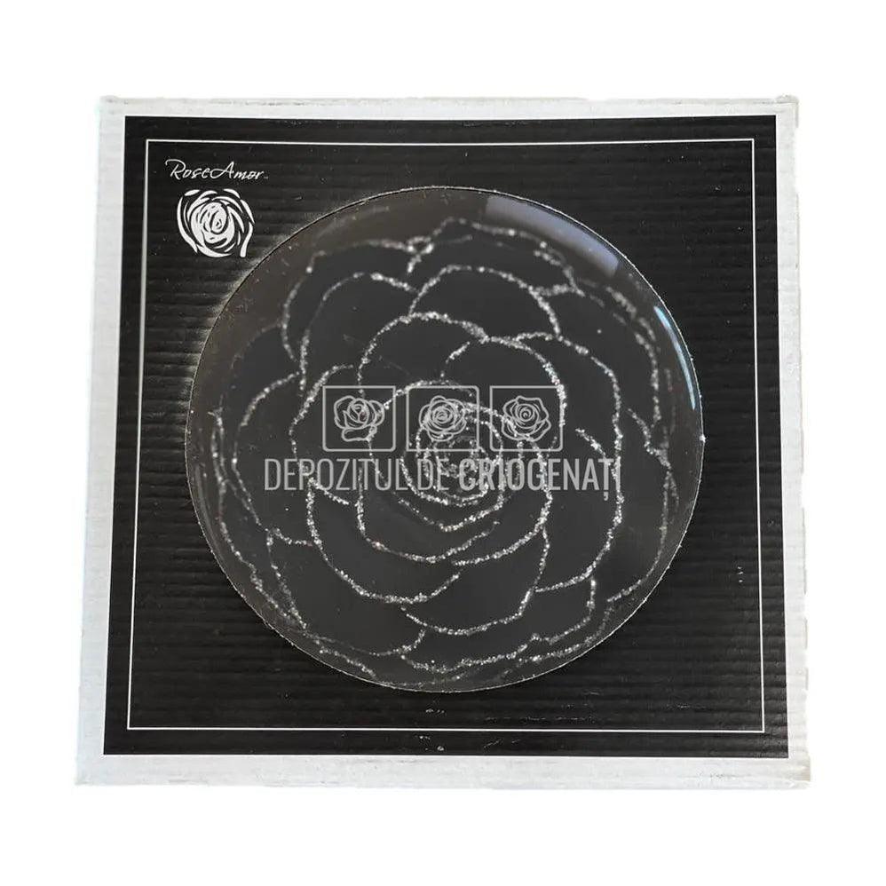 Trandafir Criogenat BONITA GLITTER SILVER BLA-01 (Ø9,5cm, 1 buc) - DepozituldeCriogenati.ro