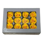 Trandafiri Criogenati Mini Warm Yellow (Ø3,5-4,5cm, set 12 buc) - DepozituldeCriogenati.ro