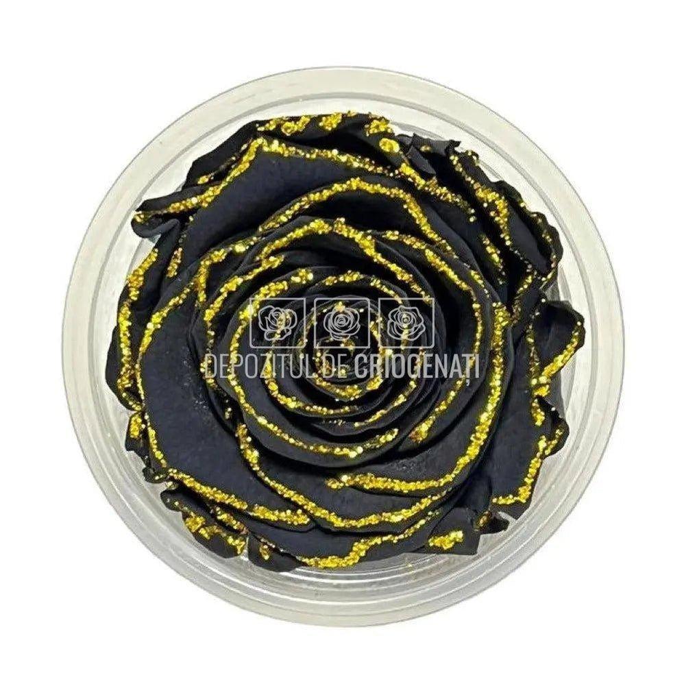 Trandafiri Criogenati XL GLITTER GOLD BLA-01 (Ø6-6,5cm set 6 buc) - DepozituldeCriogenati.ro