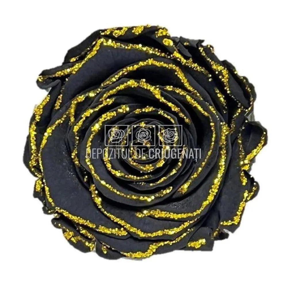 Trandafiri Criogenati XL GLITTER GOLD BLA-01 (Ø6-6,5cm set 6 buc) - DepozituldeCriogenati.ro