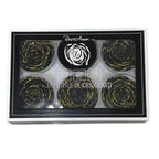 Trandafiri Criogenati XL GLITTER GOLD BLA-01 (Ø6-6,5cm set 6 buc) - DepozituldeCriogenati.ro