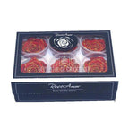 Trandafiri Criogenati XL GLITTER GOLD RED-02 (Ø6-6,5cm, set 6buc) - DepozituldeCriogenati.ro