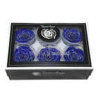 Trandafiri Criogenati XL GLITTER SILVER BLU-03 (Ø6-6,5cm set 6 buc) - DepozituldeCriogenati.ro