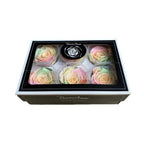 Trandafiri Criogenati XL RAINBOW CHA-99 (Ø6-6,5cm, set 6 buc) - DepozituldeCriogenati.ro